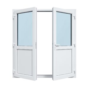 Tuindeuren met borstwering